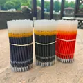 Detailed view of bundled black, blue, and red gel pen refills for office and school use - 1 Replacement Refill / Red