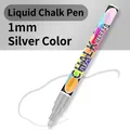 High-quality 1mm silver liquid chalk marker pen for glass and LED display boards - 0.7mm Single / Silver