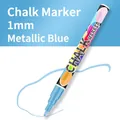 Metallic blue liquid chalk marker with 1mm tip, erasable ink for glass and LED signs - 0.7mm Single / Metallic Blue