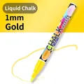 Professional gold liquid chalk marker with 1mm bullet tip for glass and chalkboards - 0.7mm Single / Gold