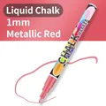 Metallic red 1mm liquid chalk marker for glass surfaces and LED fluorescent boards - 0.7mm Single / Metallic Red