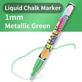 High-quality metallic green liquid chalk marker with 1mm fine nib for glass and LED signs - 0.7mm Single / Metallic Green