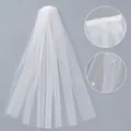 Elegant white tulle bridal wedding veil featuring delicate pearls and a hair comb - Sweet Bow Versatile Style / White