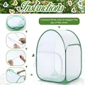 Detailed step-by-step assembly instructions for the foldable mesh butterfly cage - 61x61x91cm / Green