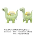3D matte green dinosaur aluminum foil balloon for kid's birthday party decorations - Assembled Matte Birthday Dinosaur / 73*71.5cm