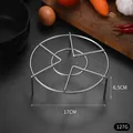 Heavy duty 304 stainless steel round steaming rack with 17cm diameter and 6.5cm height - Zinc Plated Style / Diameter 18cm / 7cm