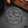 15cm stainless steel round steaming rack, 4.4cm height, multi-functional kitchen trivet - Zinc Plated Style / Diameter 16cm / 5cm