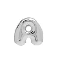 Elegant silver 18k polished balloon style alphabet letter A pendant charm for DIY necklace - Silver Letter A (Pendant Only, Without Chain)