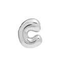 Silver polished bubble balloon initial letter C pendant for DIY necklace jewelry - Silver Letter C (Pendant Only, Without Chain)