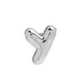 Silver glossy bubble balloon letter Y pendant charm for DIY personalized necklace jewelry - Silver Letter Y (Pendant Only, Without Chain)