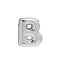 Polished silver bubble balloon letter B pendant charm for DIY jewelry necklace making - Silver Letter B (Pendant Only, Without Chain)