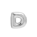 High-shine silver balloon style bubble letter D pendant for DIY personalized necklaces - Silver Letter D (Pendant Only, Without Chain)