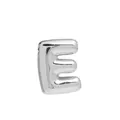 Silver puffed bubble letter E pendant necklace featuring a 3D smooth balloon design - Silver Letter E (Pendant Only, Without Chain)
