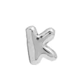 Silver bubble balloon letter K pendant for personalized DIY necklaces - Silver Letter K (Pendant Only, Without Chain)