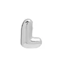 Polished silver balloon letter L pendant with shiny bubble design for DIY necklaces - Silver Letter L (Pendant Only, Without Chain)