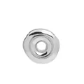Minimalist silver smooth bubble balloon style round letter O pendant jewelry bead - Silver Letter O (Pendant Only, Without Chain)