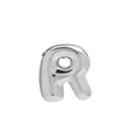 Shiny silver bubble balloon letter R alphabet pendant for DIY personalized jewelry - Silver Letter R (Pendant Only, Without Chain)