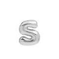 3D inflated silver bubble letter S pendant for DIY balloon style alphabet necklace - Silver Letter S (Pendant Only, Without Chain)