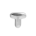 Polished silver bubble balloon style initial letter T pendant for personalized DIY necklaces - Silver Letter T (Pendant Only, Without Chain)