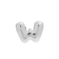 Shiny silver balloon style initial W pendant for DIY personalized jewelry necklaces - Silver Letter W (Pendant Only, Without Chain)