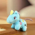 Simpatico portachiavi unicorno di peluche blu con cuori, ciondolo per borsa mini e soffice - Blu / Circa 20cm di lunghezza totale