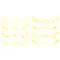 Set of 8 gold foil freckle temporary tattoo stickers with stars and hearts - Gold Foil Style D (8 Sheets)