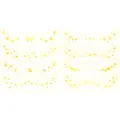 Eight metallic gold temporary freckle tattoo designs with stars and butterfly patterns. - Gold Foil Style E (8 Sheets)