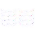 Set of 8 iridescent holographic freckle tattoo stickers with various unique patterns - Holographic Style D (8 Sheets)