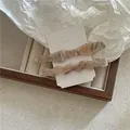 Elegant set of two wavy brown marble acetate hair clips in minimalist Korean style - Acetate Wavy Clip Pair (Style B) / Coffee Marble