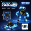 Luminous blue deformable mechanical fidget spinner toy, stackable DIY robot design. - Luminous Blue (Bagged)