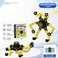 Transformable yellow mechanical robot fidget spinner toy for children stress relief - Yellow (Chinese Box)