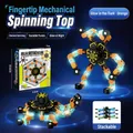 Orange luminous deformable mechanical fingertip spinner toy for stress relief - Luminous Orange (Chinese Box)