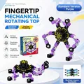 Transformable mechanical fingertip spinner toy in purple for kids stress relief - Purple (English Box)