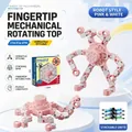 Pink and white mechanical fidget spinner toy, deformable and stackable puzzle toy for boys. - Pink & White Radish (English Box)