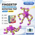 Mechanical deformable fingertip fidget spinner toy with purple and green finish - Purple & Green Radish (English Box)