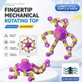 High-quality transformable mechanical fingertip spinner toy in purple and green - Purple & Green Radish (Bagged)