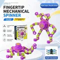 Deformable mechanical fingertip spinner toy in vibrant purple and green finish for stress relief - Purple & Green Radish (Chinese Boxed)