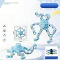 Blue and white mechanical fingertip spinner toy for stress relief and creative play - Blue & White Radish (Bagged)