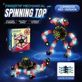 Red luminous mechanical fidget spinner, deformable toy for kids, stackable design for fun - Luminous Red (English Box)