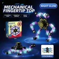 Luminous mechanical fidget spinner toy in purple color with stackable and deformable design - Luminous Purple (English Box)