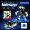 Deformable mechanical fidget spinner in orange with luminous effect for stress relief - Luminous Orange (English Box)