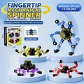 Set of 4 colorful mechanical deformable fingertip spinning tops for stress relief - 4-Color Mixed Set (Regular, Chinese Box)