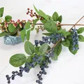 Realistic artificial blue and red berry branches for pastoral wedding and DIY photography - 70cm / Blueberry Berry Branch