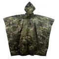 Lightweight waterproof woodland camouflage rain poncho for outdoor hiking and camping - CP Woodland Camo
