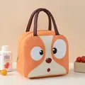 Borsa termica per il pranzo a forma di volpe arancione in tessuto Oxford spessa - Cucciolo Giallo