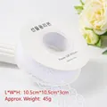 White 3cm wide hollow lace ribbon roll for flower gift wrapping and DIY craft accessories - 25 Yards 3cm / White