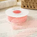 Elegant pink hollow lace ribbon spool for floral gift wrapping and DIY craft projects - 25 Yards 3cm / Champagne Pink