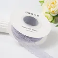 Elegant 3cm lavender hollow lace ribbon roll for flower bouquet packaging and DIY crafts - 25 Yards 3cm / Light Gray