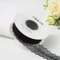 Premium 3cm black hollow lace ribbon roll for floral packaging and DIY craft projects - 25 Yards 3cm / Black