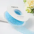 Light blue 3cm hollow floral lace ribbon for gift wrapping and DIY flower packaging - 25 Yards 3cm / Light Blue